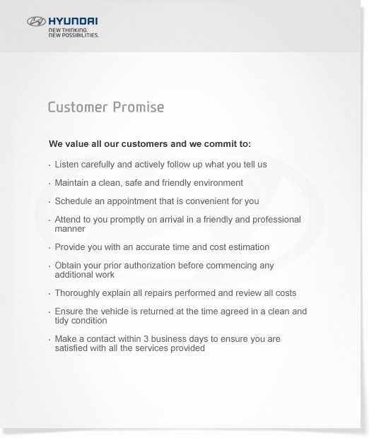 Img Customer Promise, Hyundai Brunei